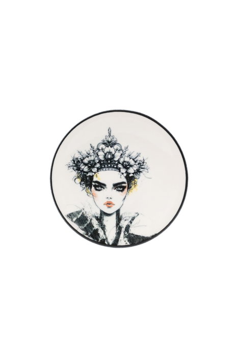 Hermia Juego de Cena de Porcelana de 4 Piezas Blanco